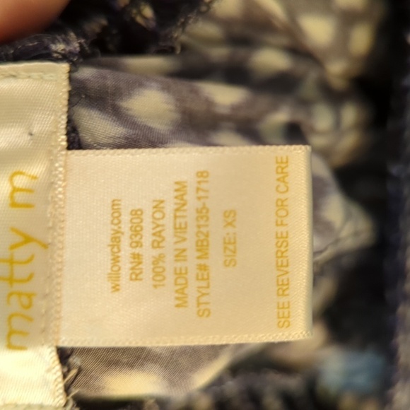 3 for $20 Bundle Sale! Matty M Blue + White Ikat Lounge Pants XS New with Tags - Picture 6 of 7